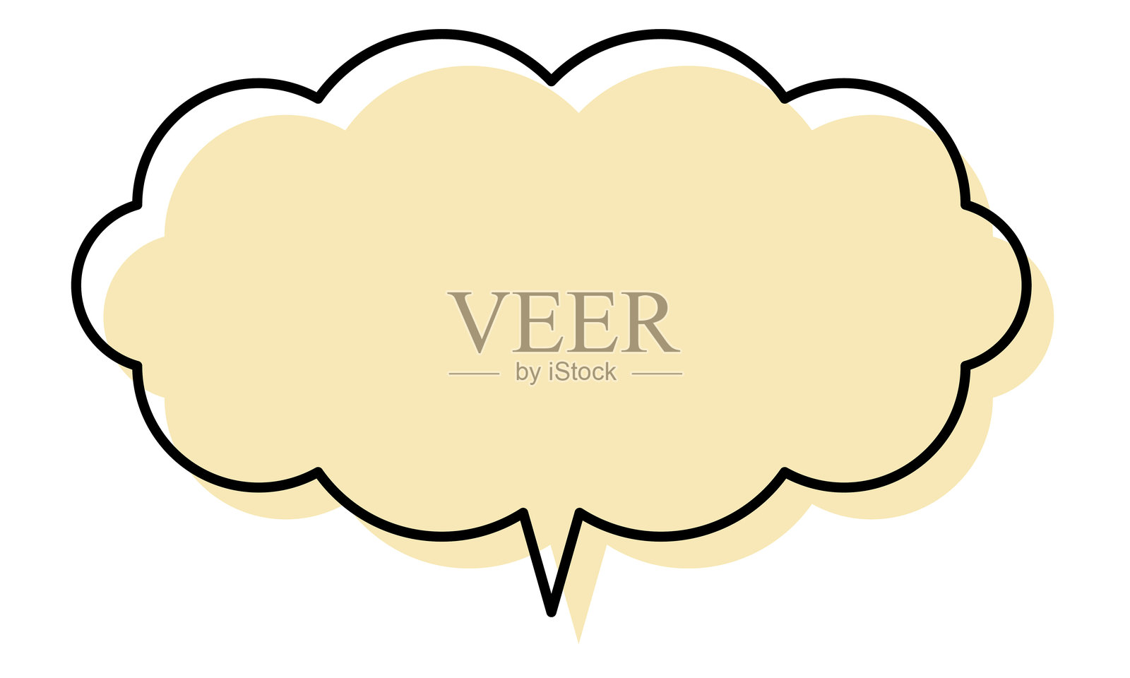 简单的对话气泡矢量插图。单个项目，框架插画图片素材