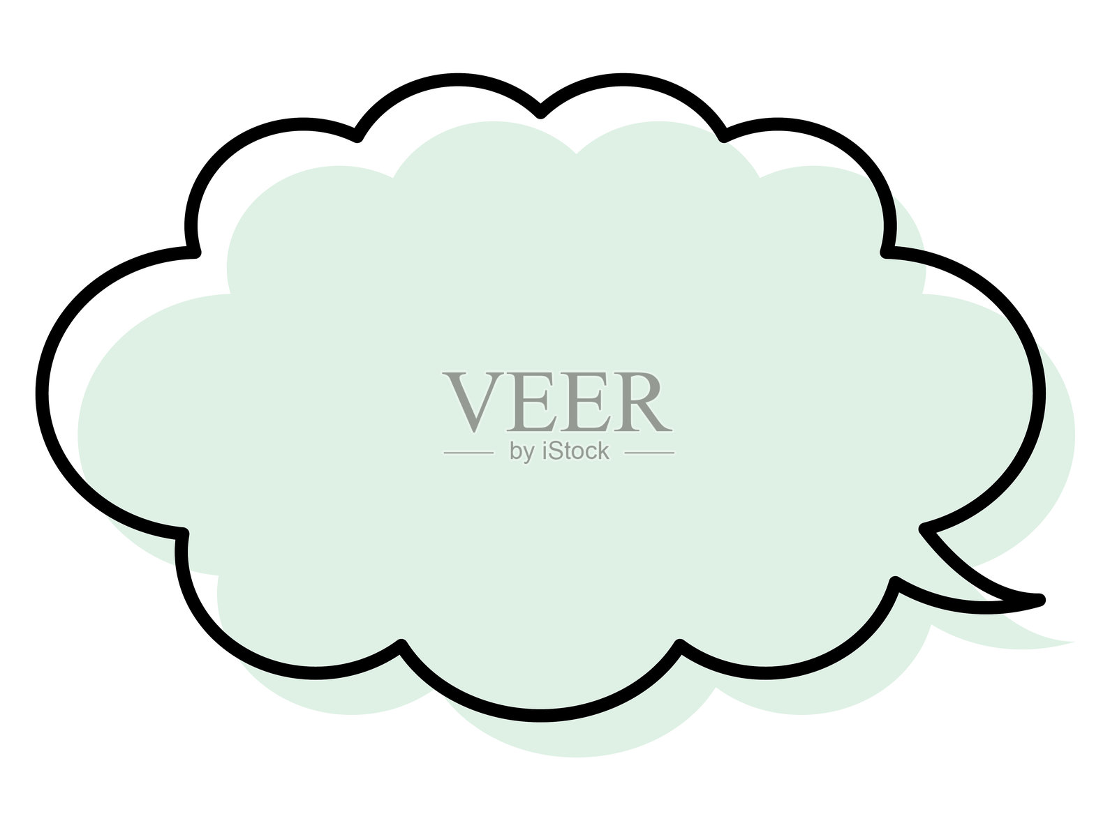 简单的对话气泡矢量插图。单个项目，框架插画图片素材