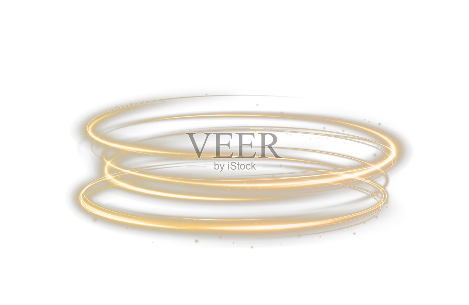 节日金色条纹在白色背景上。假日的黄色卷曲。金色曲线绳索。矢量卷曲、线条、曲线、绳索、条纹设计元素。插画图片素材