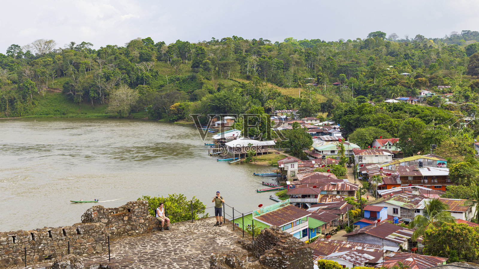 尼加拉瓜埃尔卡斯蒂略鸟瞰图照片摄影图片