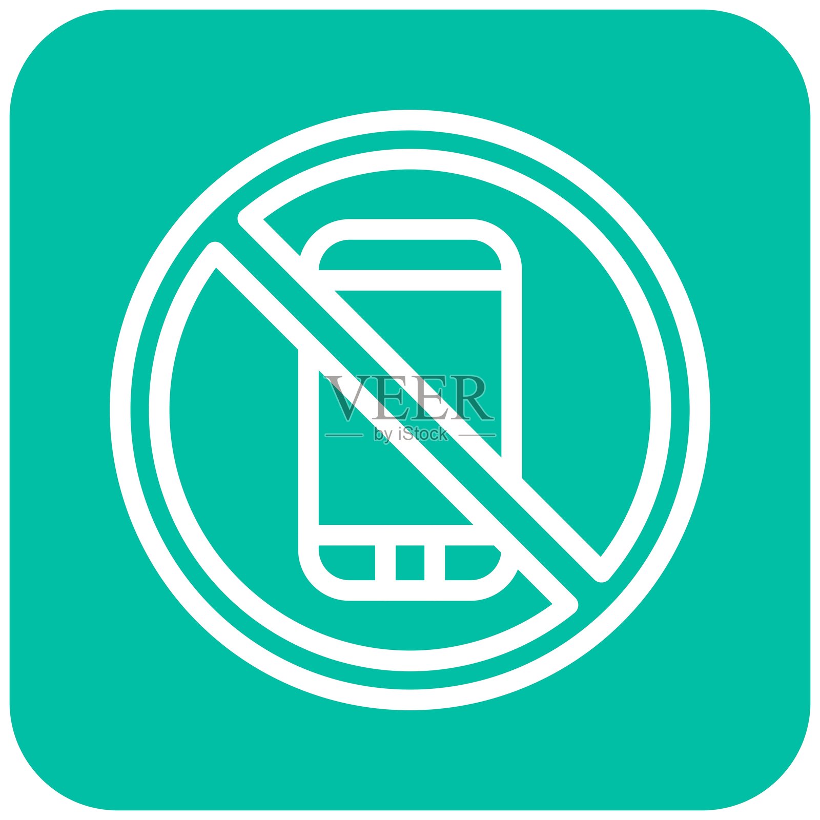 无手机矢量图标设计插图插画图片素材