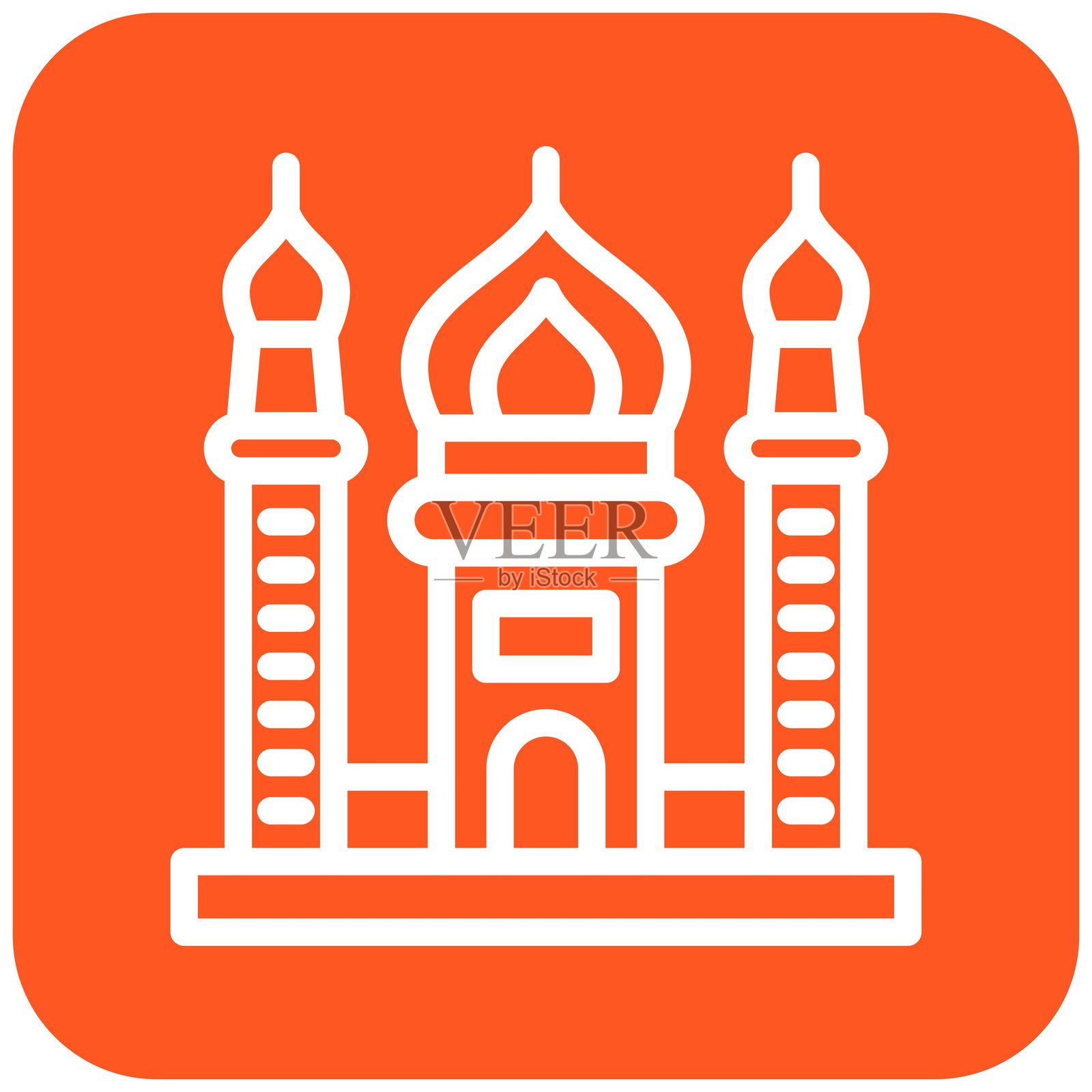 清真寺矢量图标设计插图插画图片素材