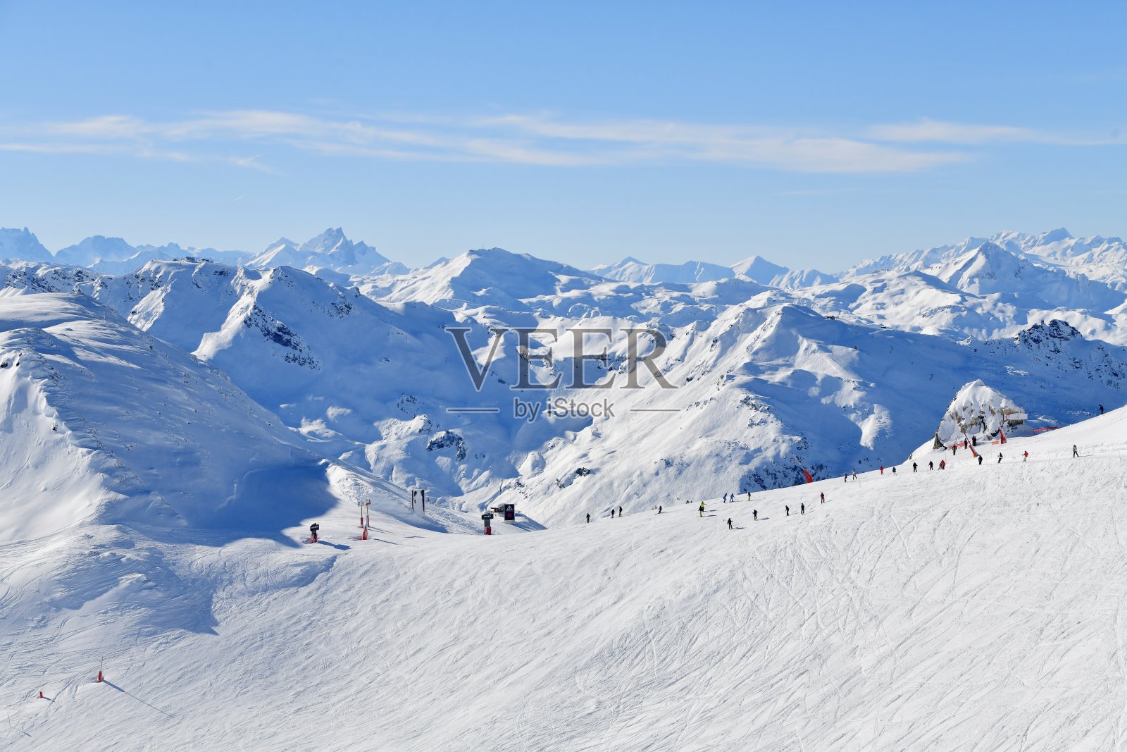 库尔舍韦勒滑雪场冬季景色照片摄影图片