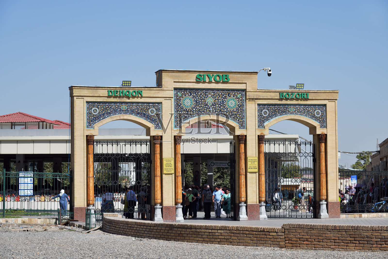 撒马尔罕锡亚布集市，乌兹别克斯坦照片摄影图片