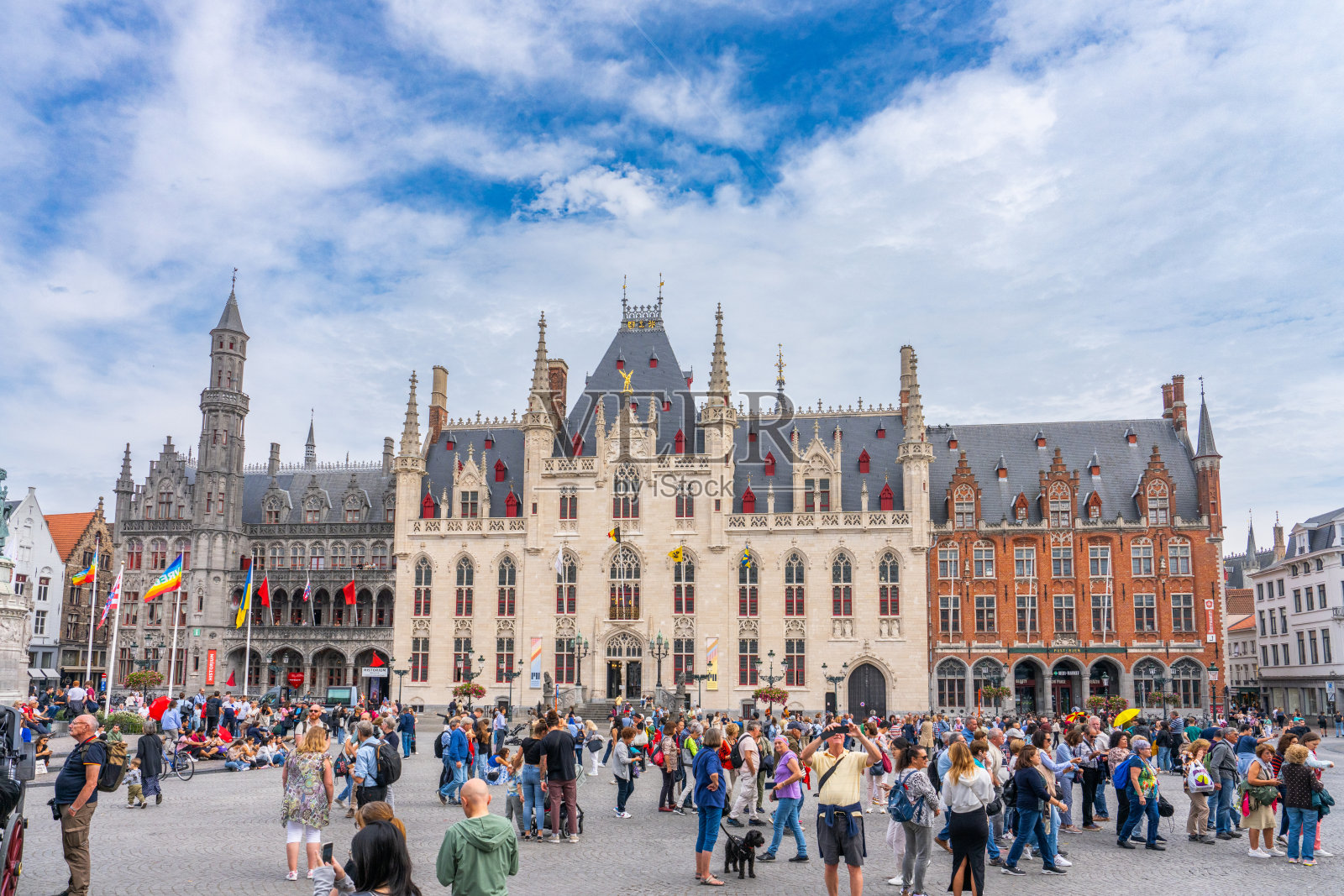 布鲁日的市场广场照片摄影图片