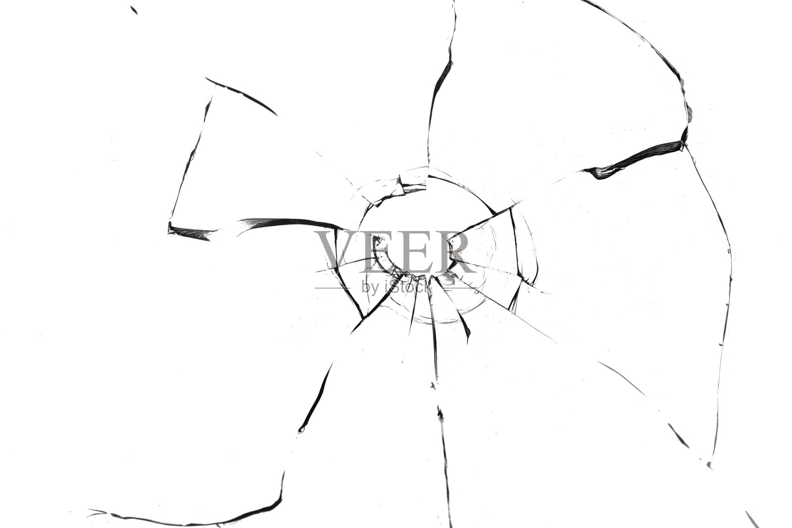 白色背景上的碎玻璃纹理照片摄影图片