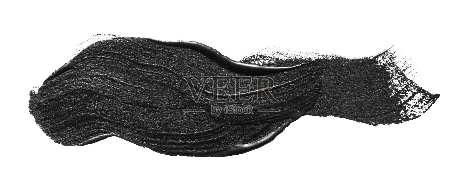 白色背景上的黑色笔触水彩笔触设计样机照片摄影图片