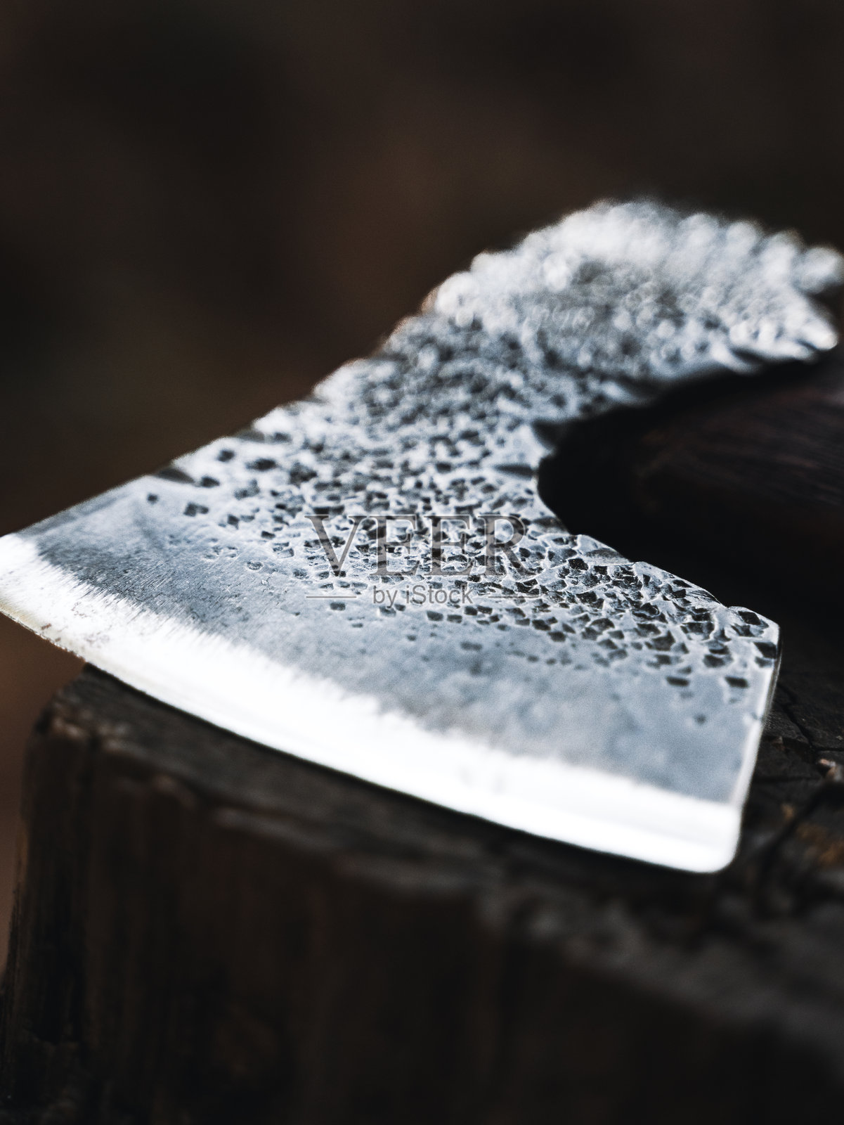 纹理钢斧刃的特写镜头照片摄影图片