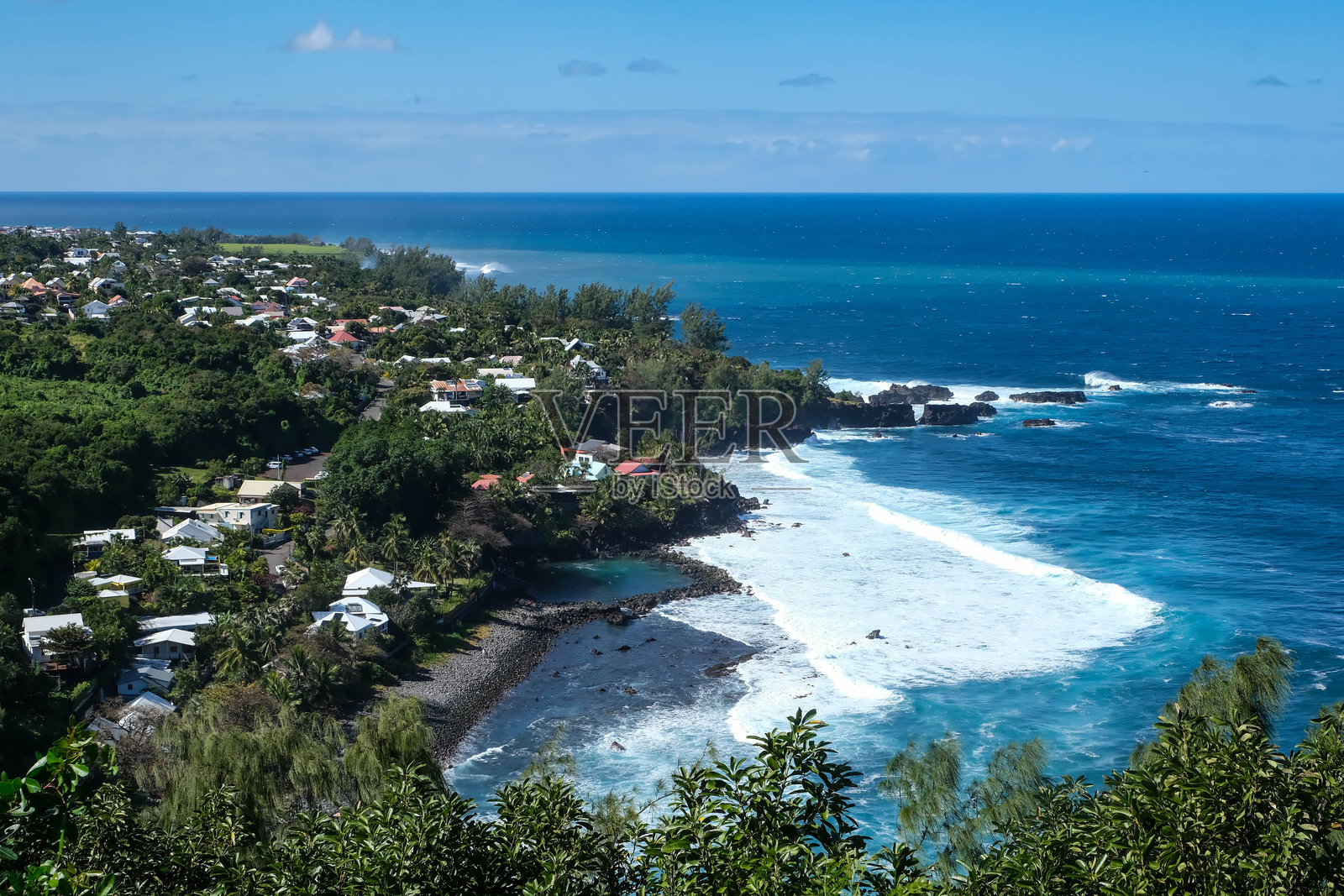 美丽的留尼旺岛海岸风光照片摄影图片
