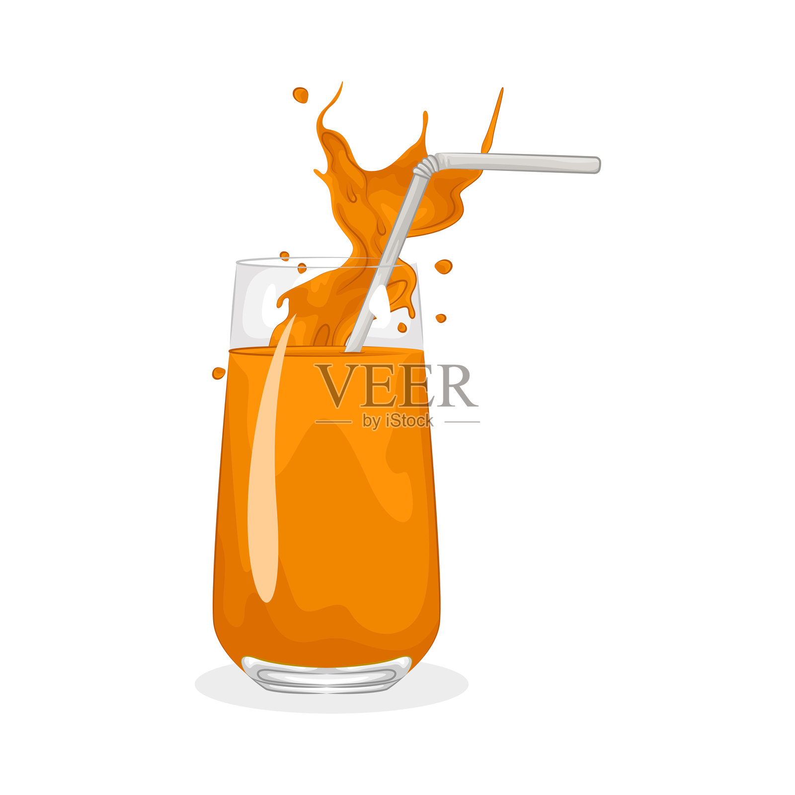 橙汁插画图片素材