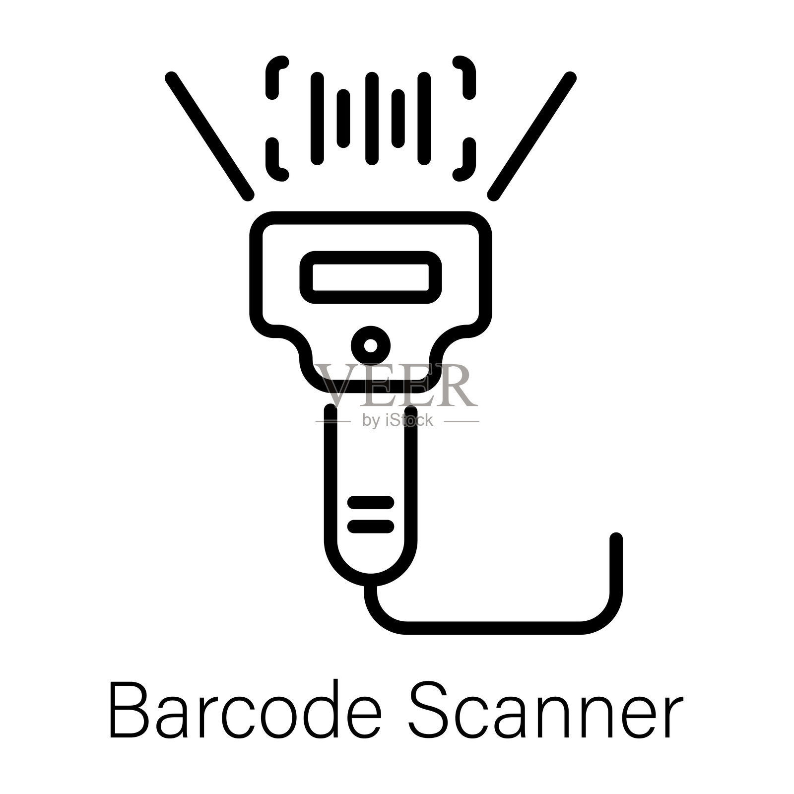条形码扫描器插画图片素材