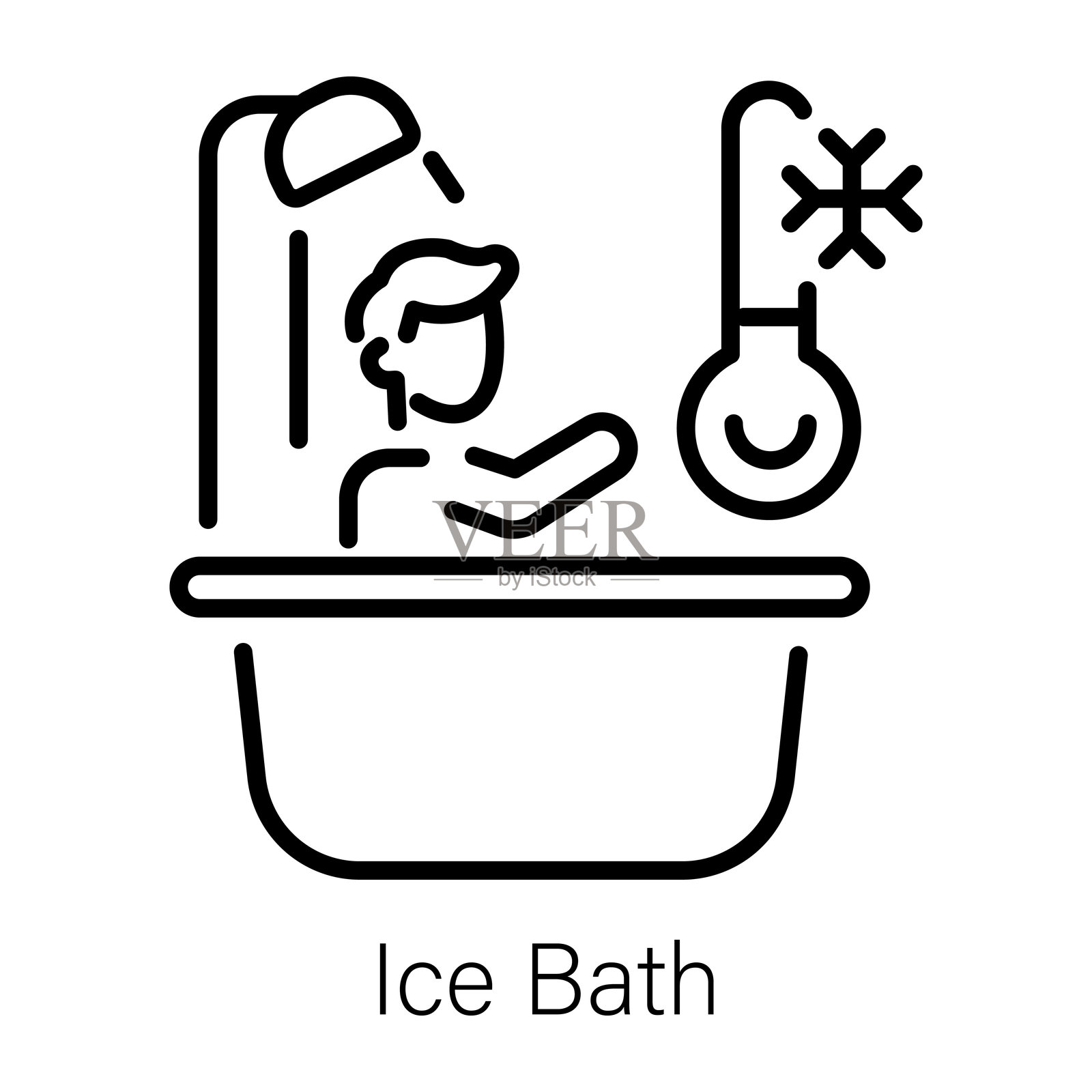 冰浴插画图片素材