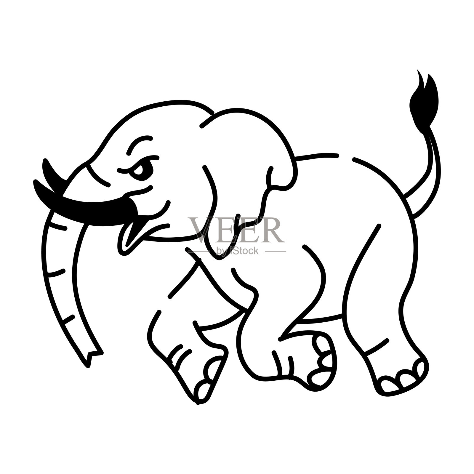 愤怒的奔跑插画图片素材