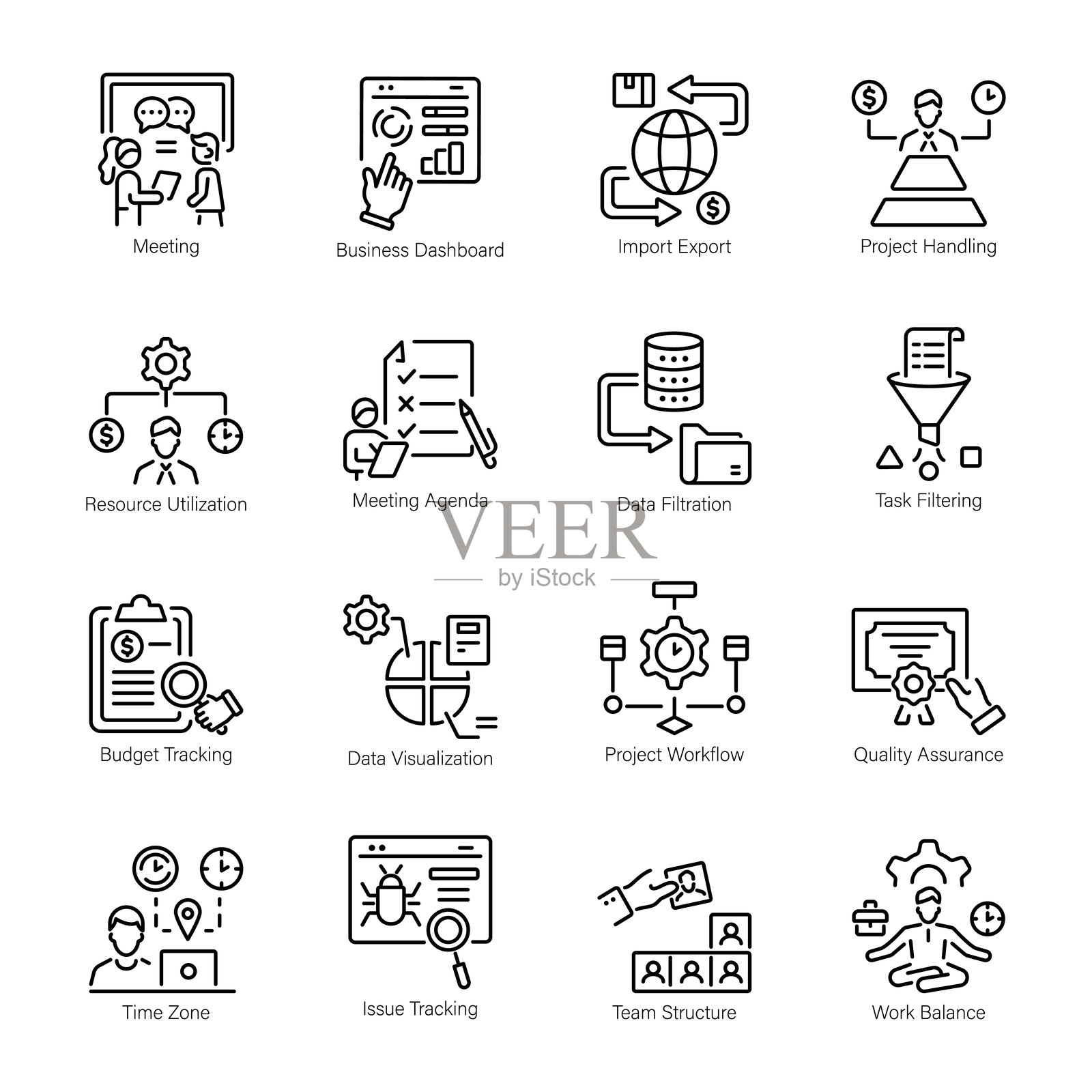 任务效率大纲样式图标合集插画图片素材