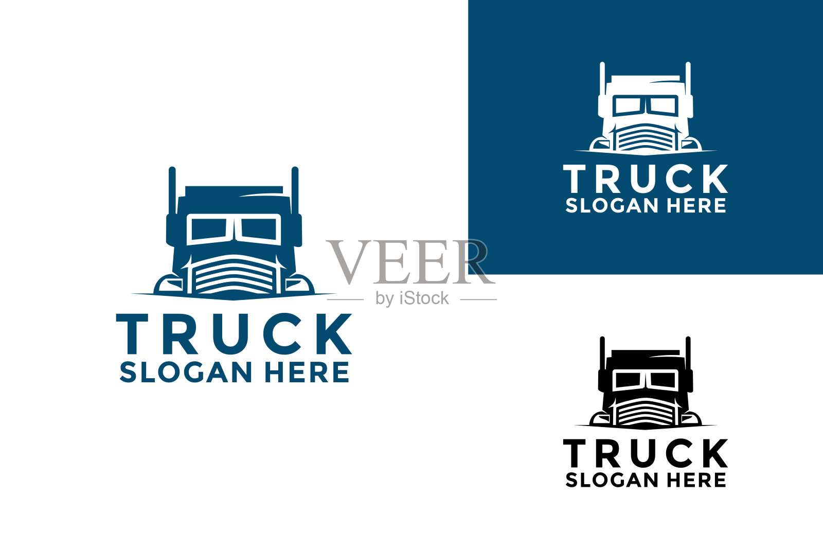 卡车标志，货物标志，配送货车，卡车物流标志设计矢量图插画图片素材