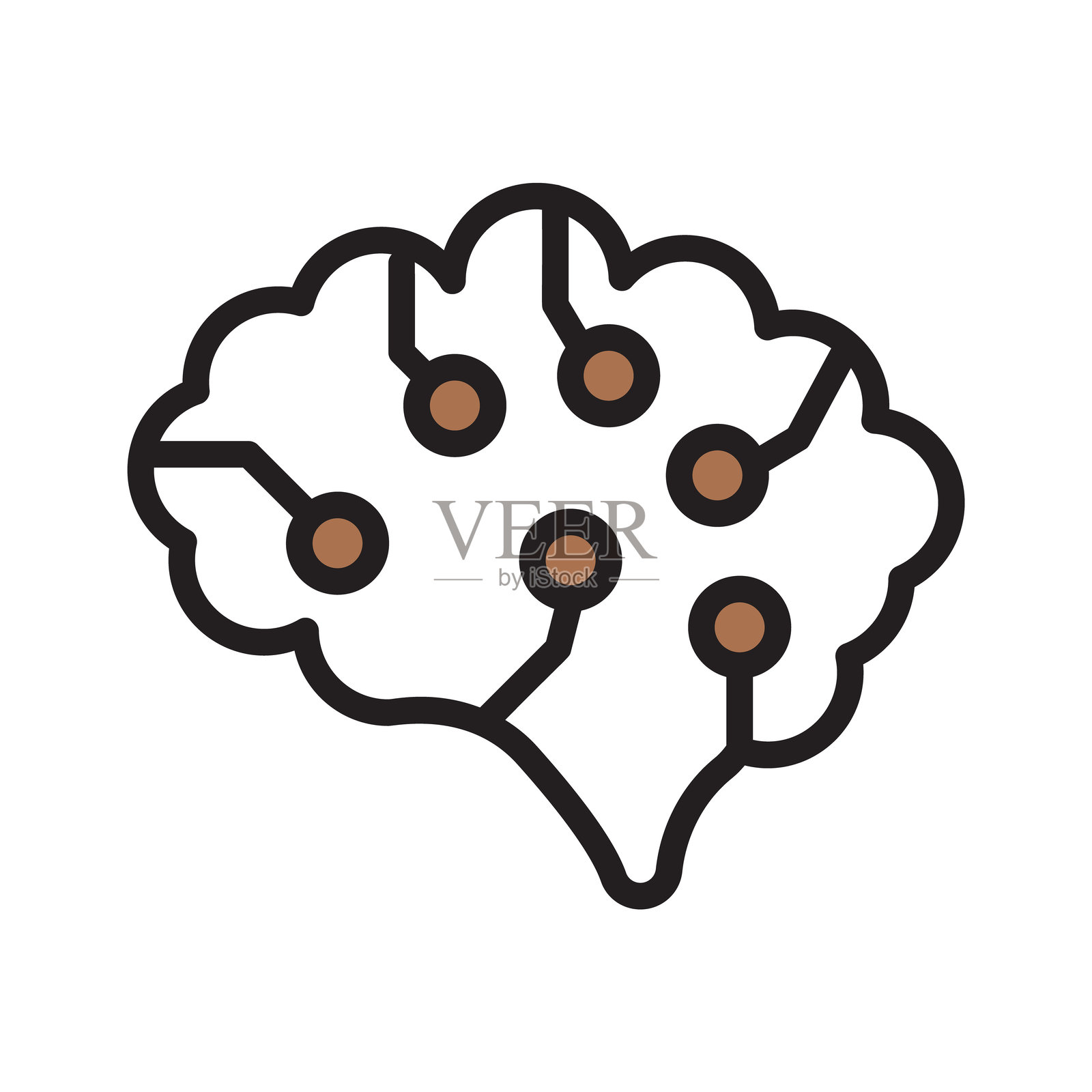 人工智能大脑插画图片素材