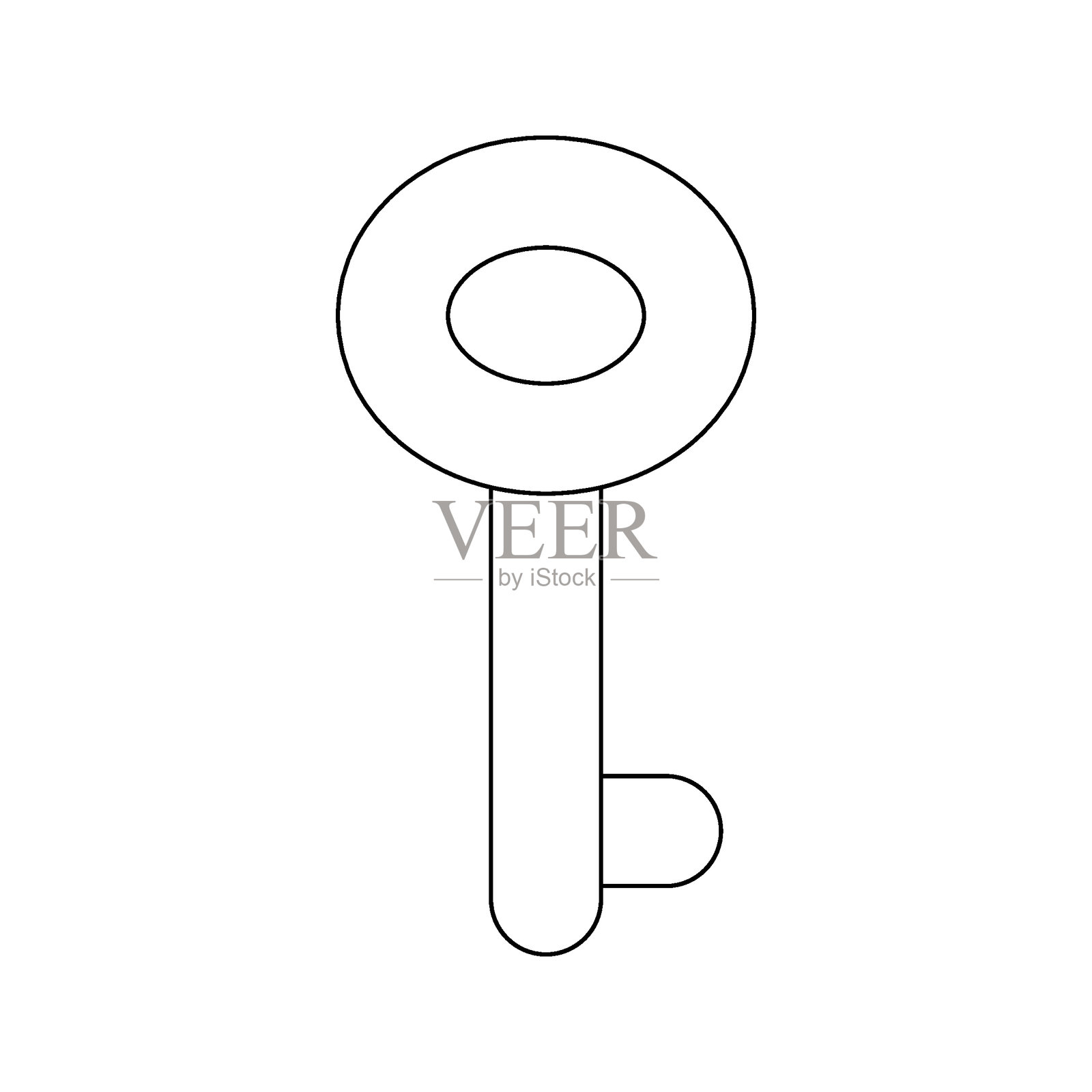 简单的钥匙图标插画图片素材