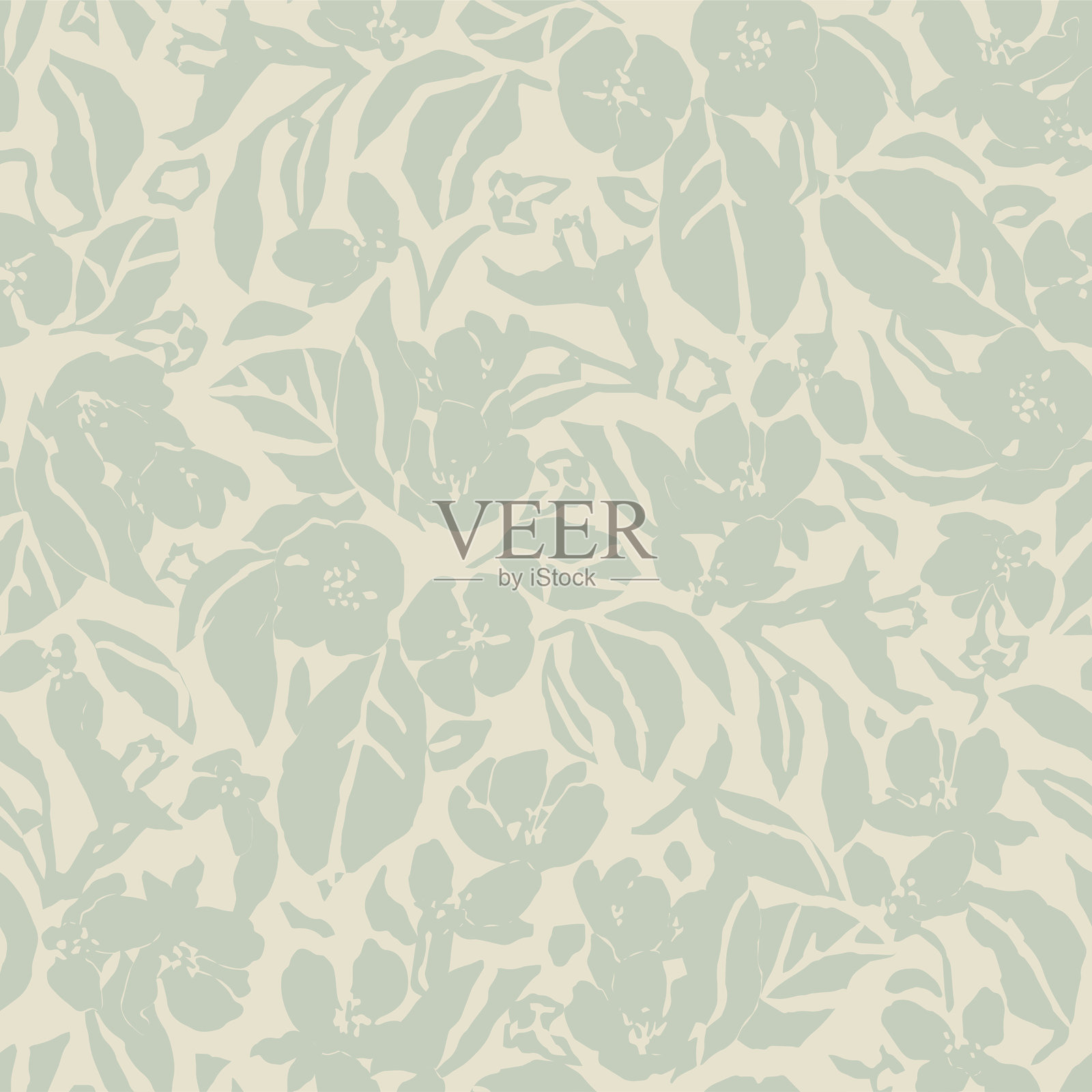 经典花卉图案插图无缝重复图案数字艺术作品插画图片素材