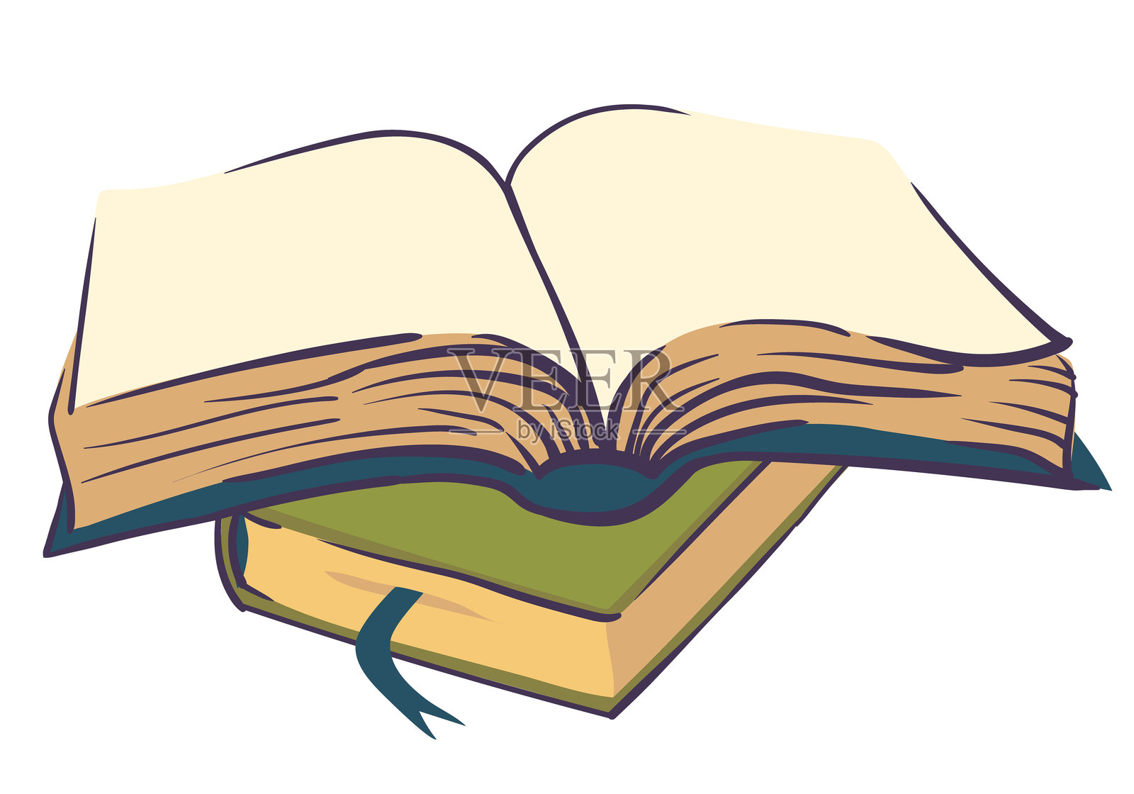 白色背景上的书堆。扁平风格的矢量插图。教育网站设计的模板。闭合和打开的书籍。白色孤立背景。插画图片素材