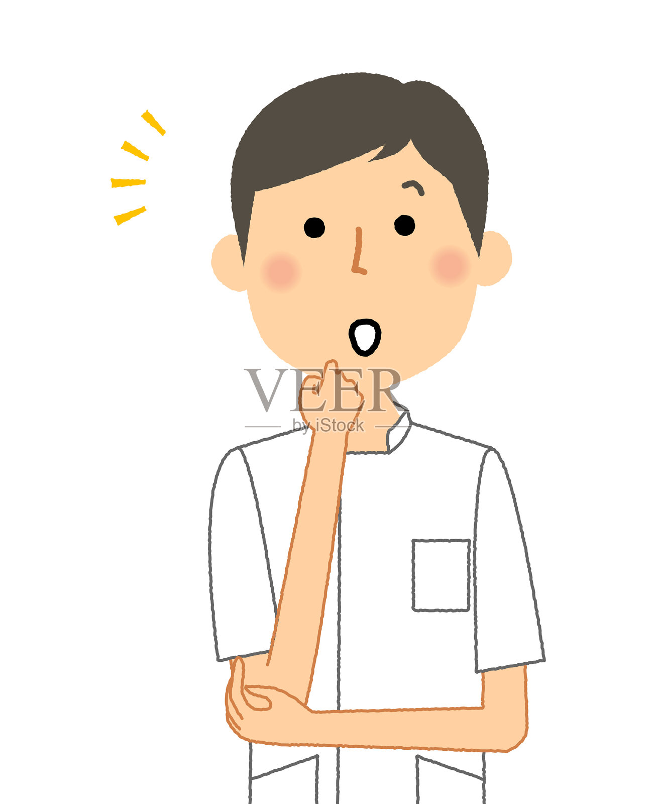 护士，通知插画图片素材