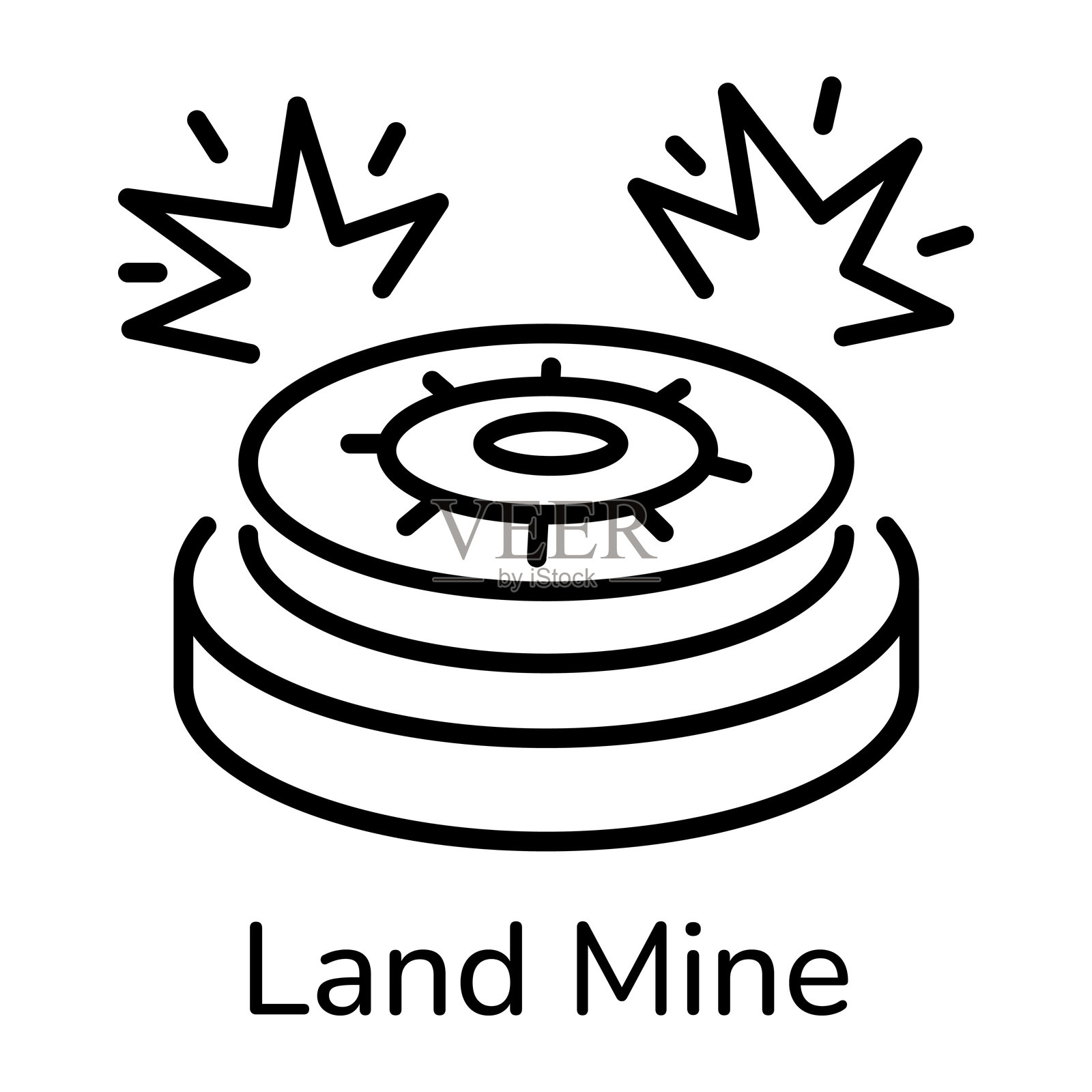 地雷插画图片素材