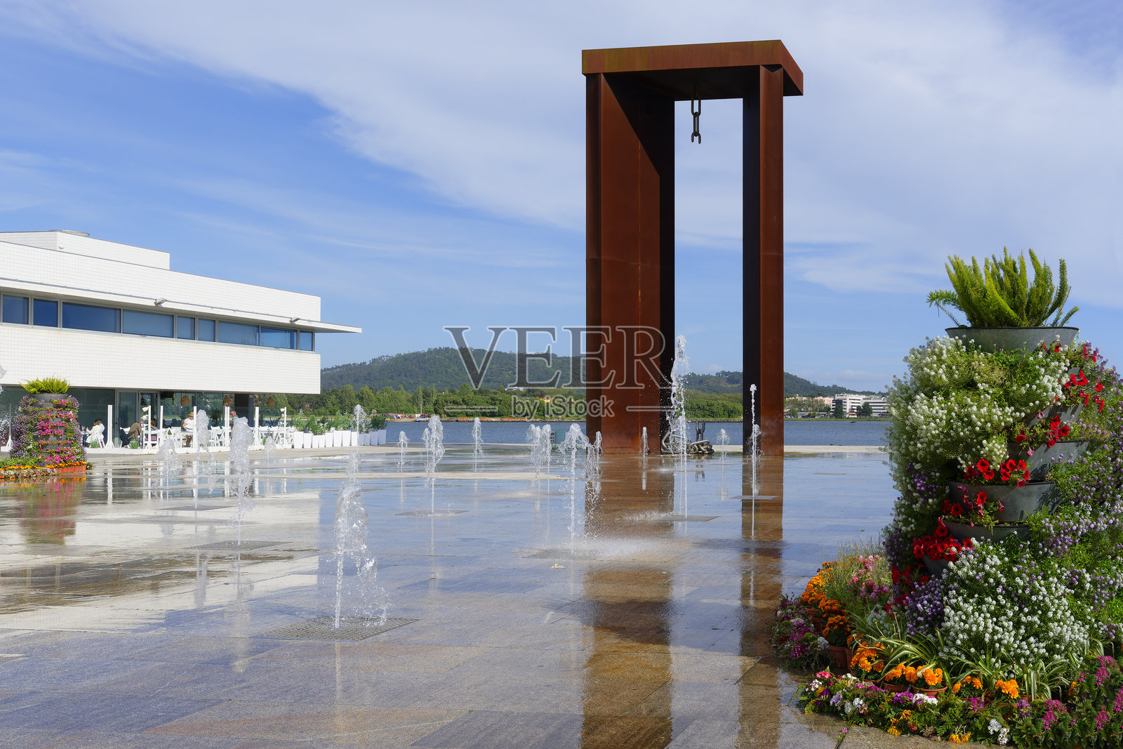 维亚纳堡自由广场照片摄影图片