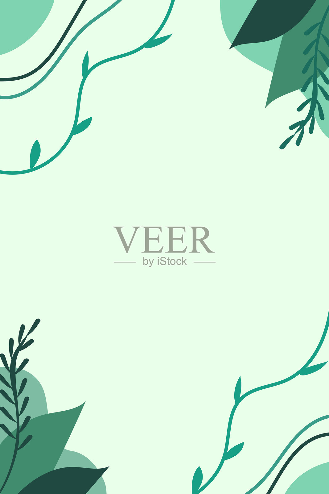 绿色植物背景矢量素材插画图片素材