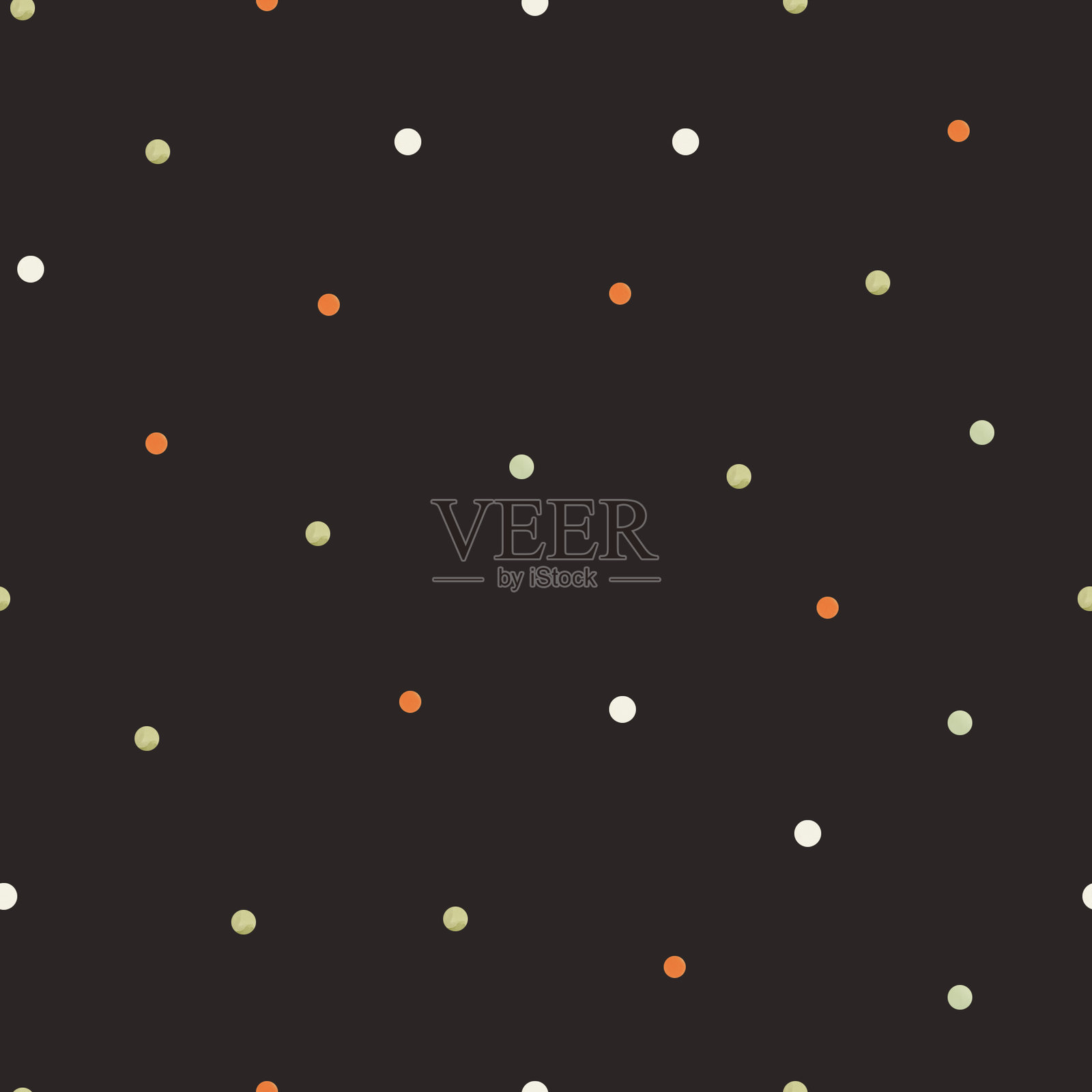 中性色波点无缝图案插画图片素材