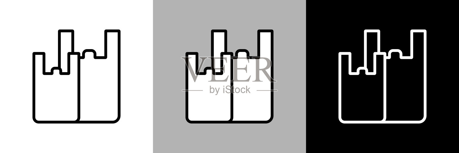 塑料袋简笔画矢量图标插画图片素材