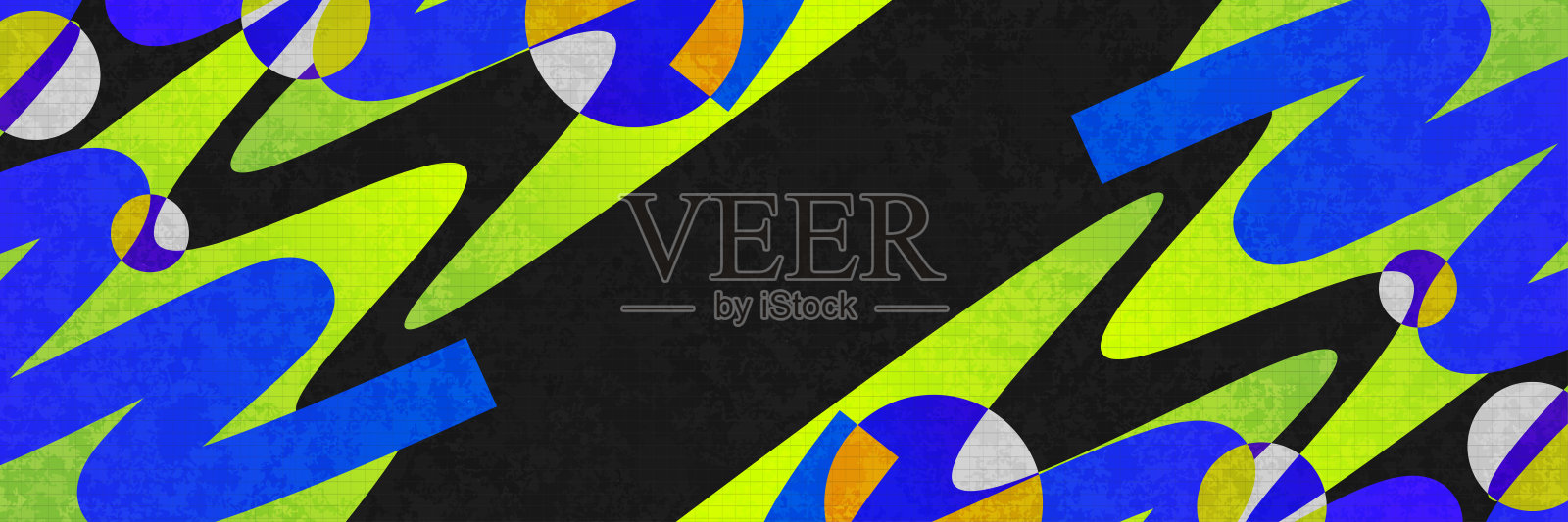 抽象几何创意背景，动态形状和纹理效果。广告或促销的封面或横幅设计模板。插画图片素材