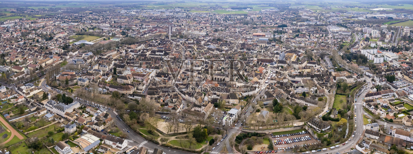 法国博讷市航拍照片摄影图片