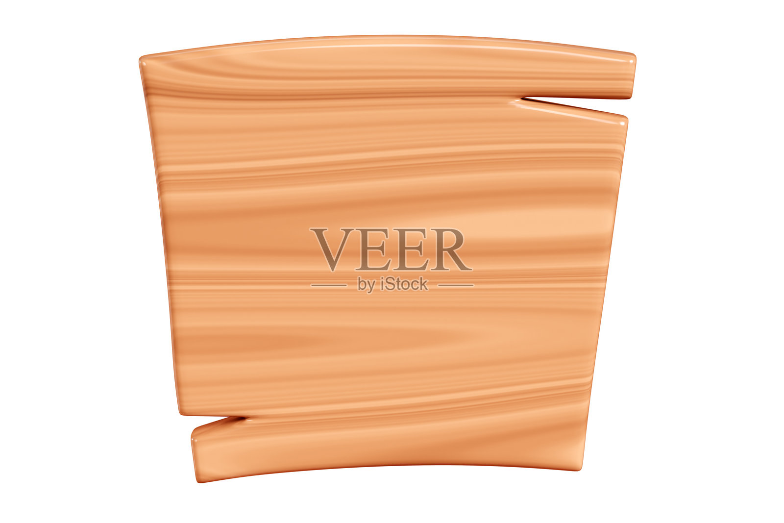 带裂纹的木制矩形牌匾文本框3D卡通渲染插图照片摄影图片