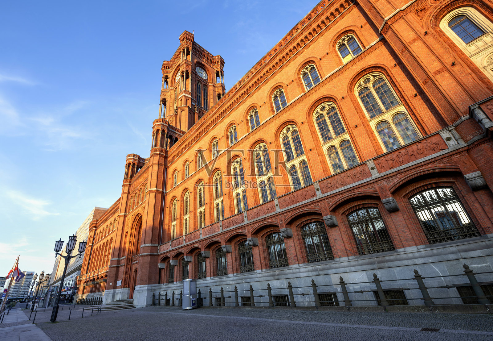柏林红色市政厅，德国照片摄影图片