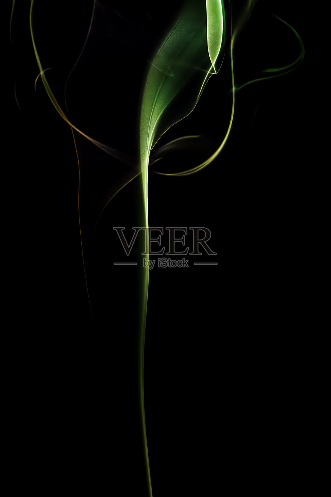 艺术照片，展示了缭绕的香烟与五彩斑斓的灯光。照片摄影图片