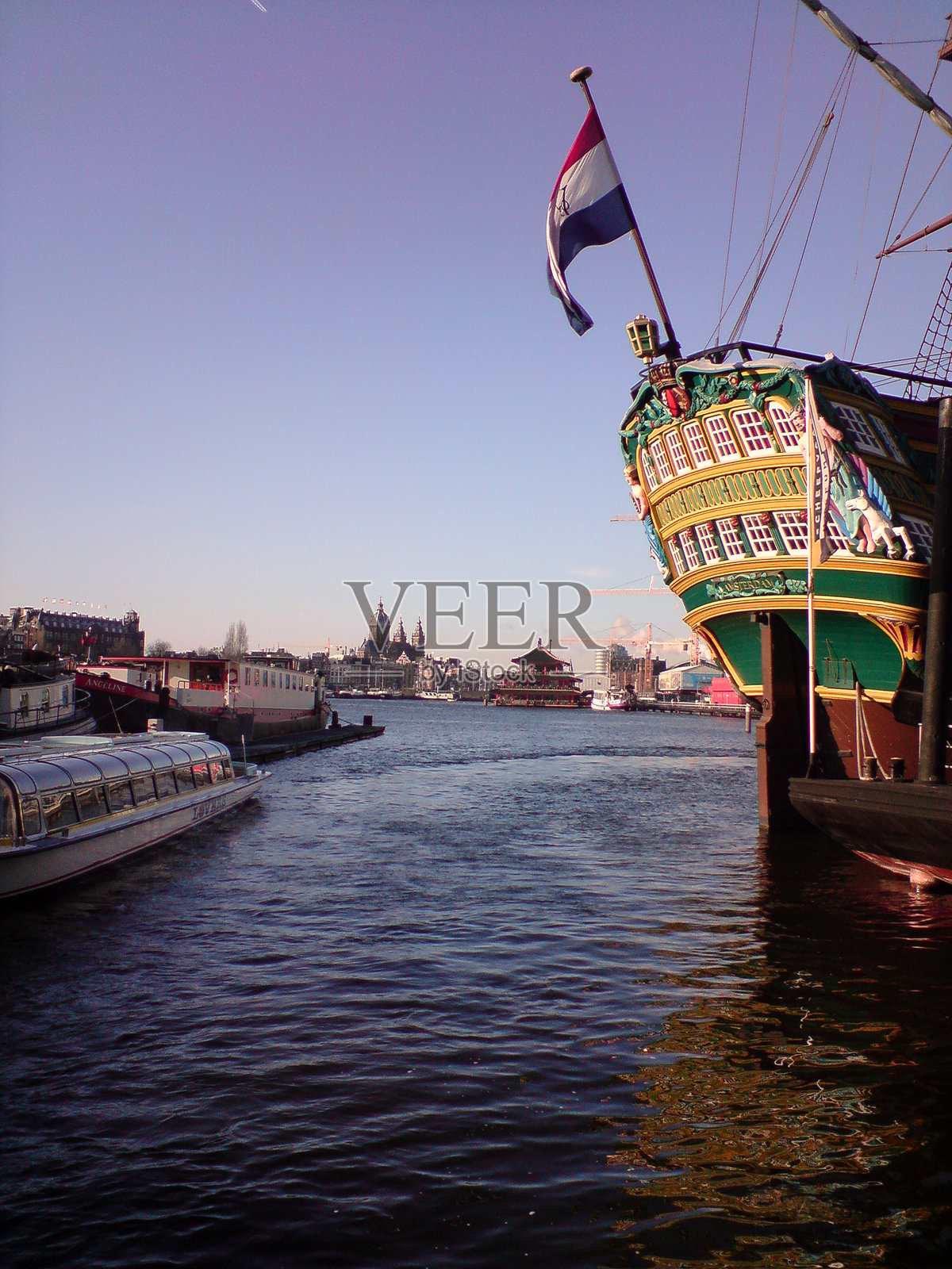 阿姆斯特丹的水景照片摄影图片