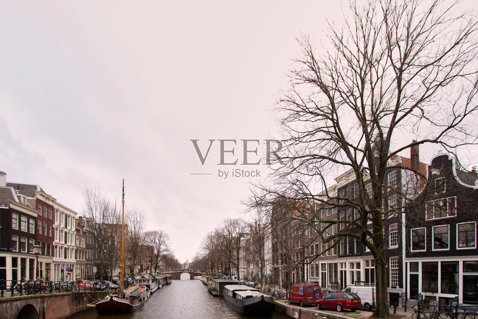阿姆斯特丹的运河风光照片摄影图片