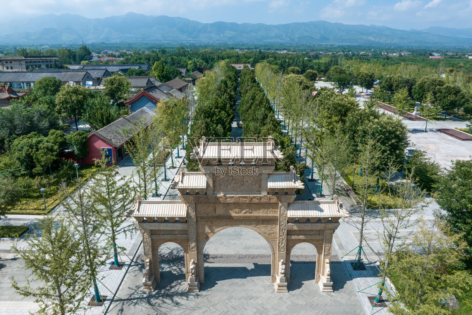 航拍山西芮城永乐宫景区照片摄影图片