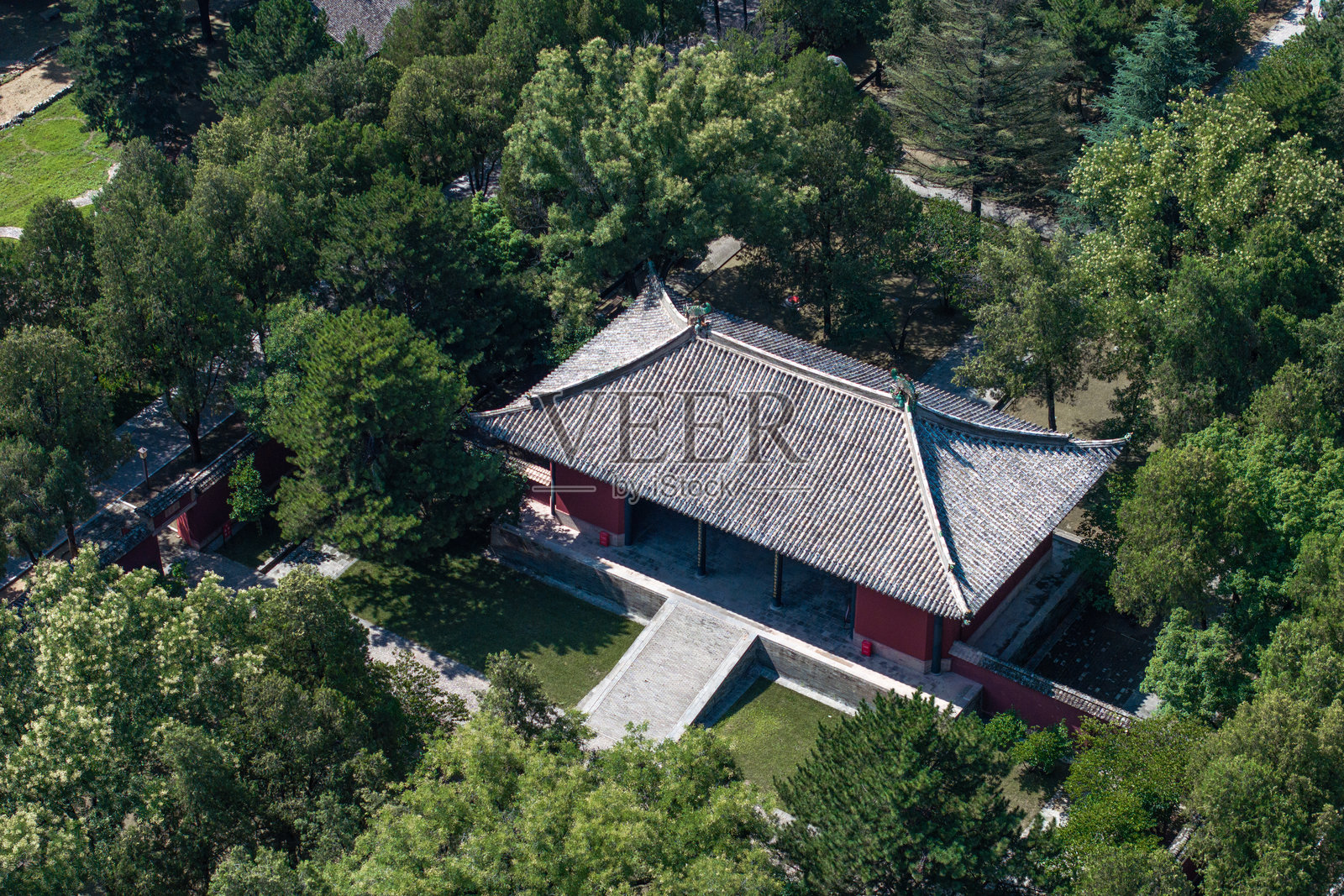 航拍山西芮城永乐宫景区照片摄影图片