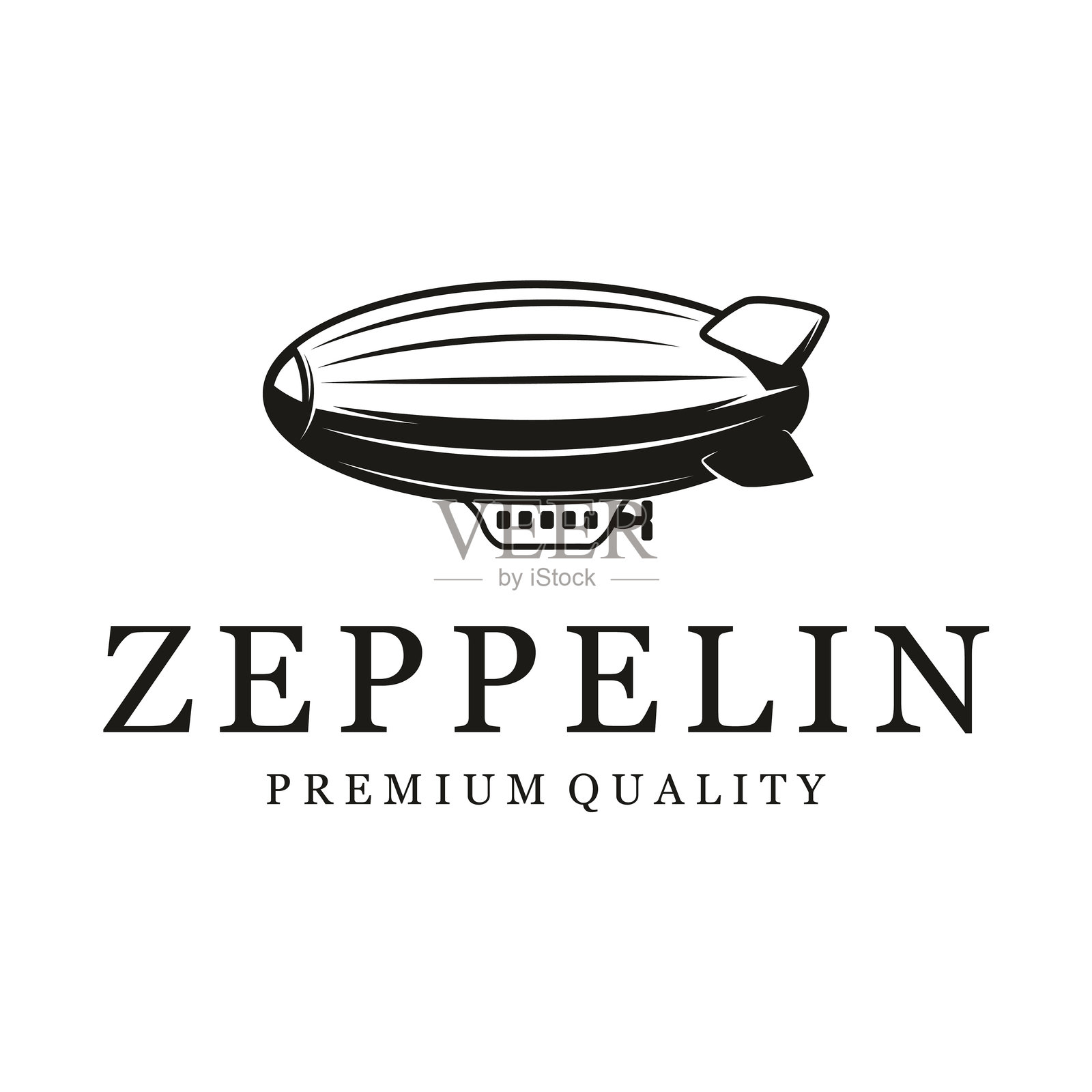 飞艇线条艺术矢量符号插画设计插画图片素材