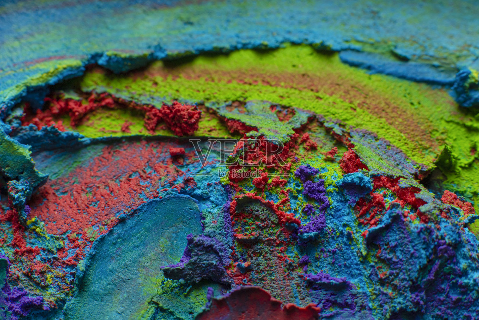 抽象艺术中的不同颜色。美丽的装饰艺术照片摄影图片