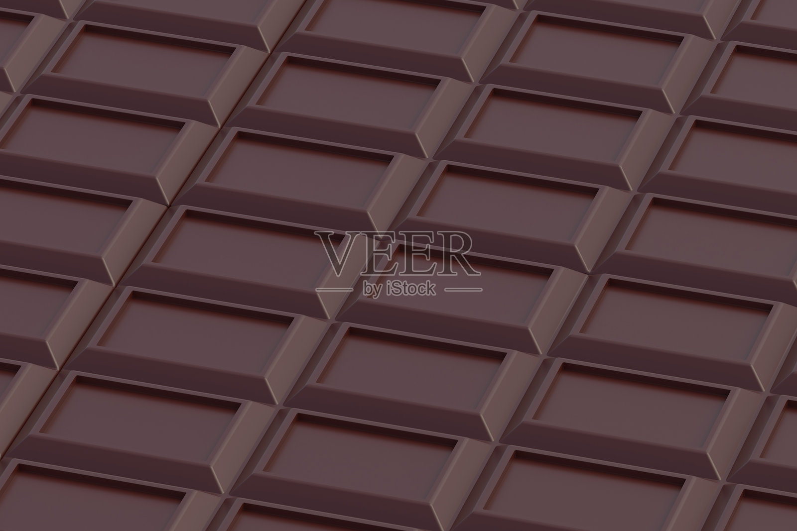 巧克力棒特写。甜点心。美味食物。糖果瓷砖。3D渲染。照片摄影图片