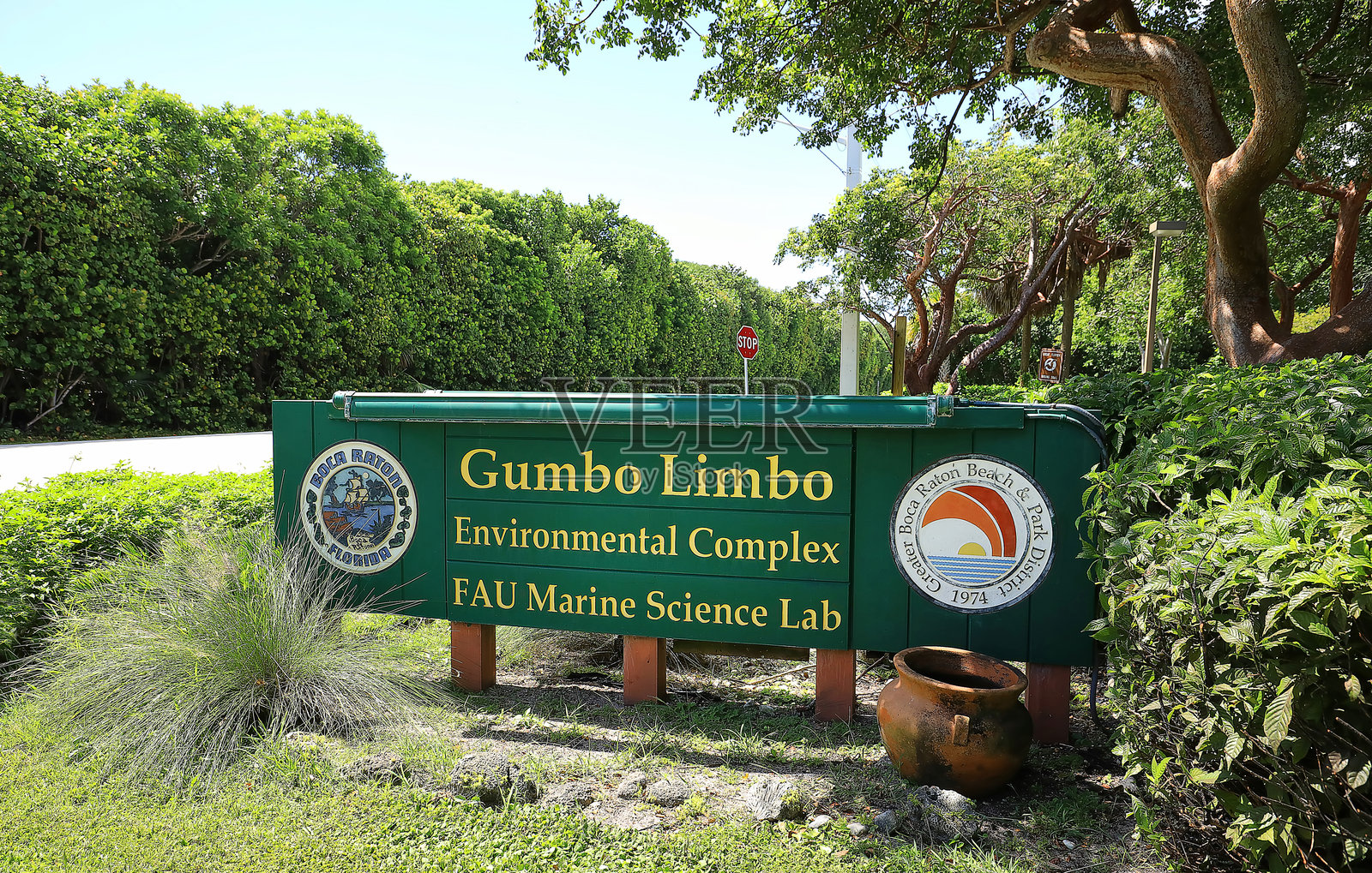 甘波林博自然保护区标志照片摄影图片