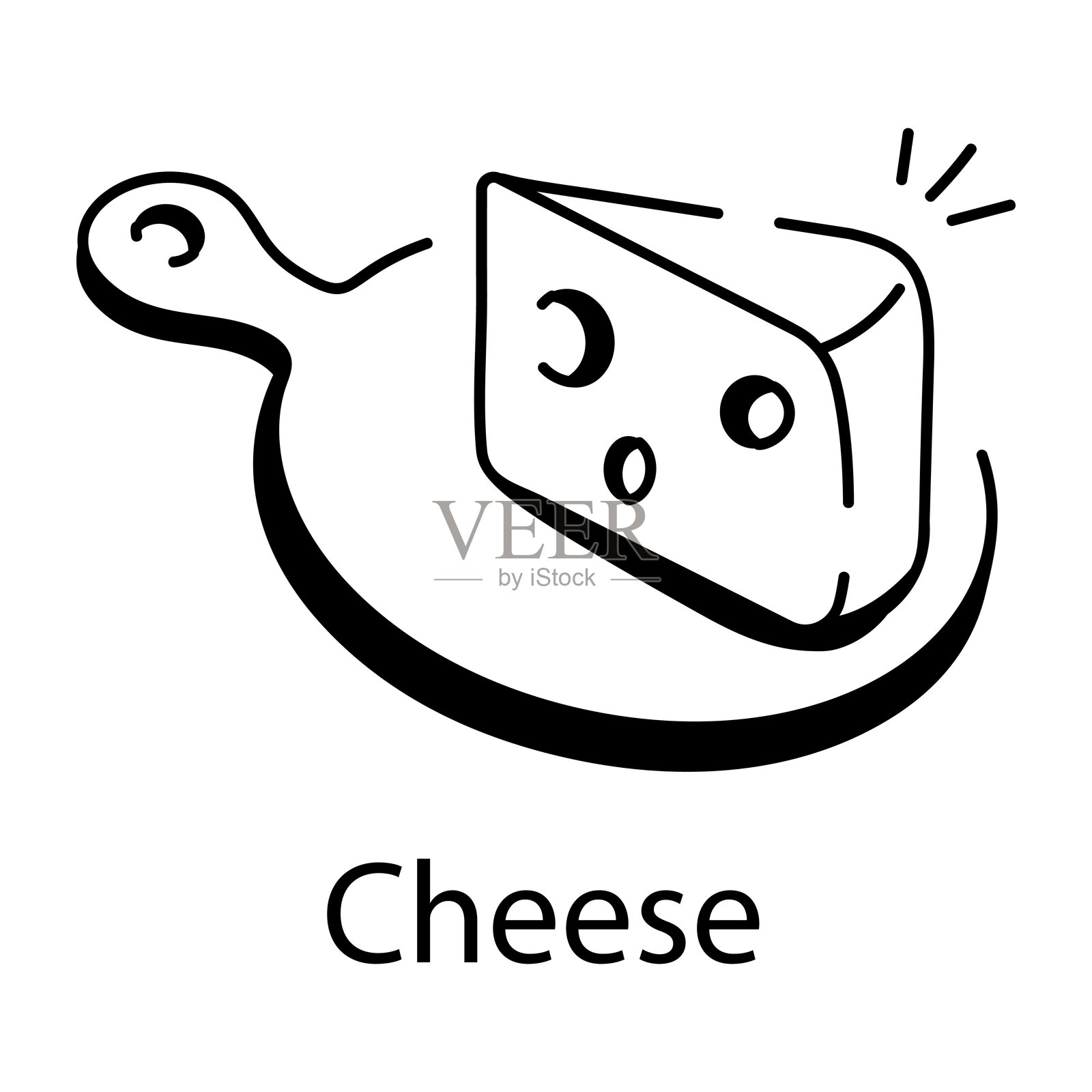 奶酪片的绘画风格图标插画图片素材