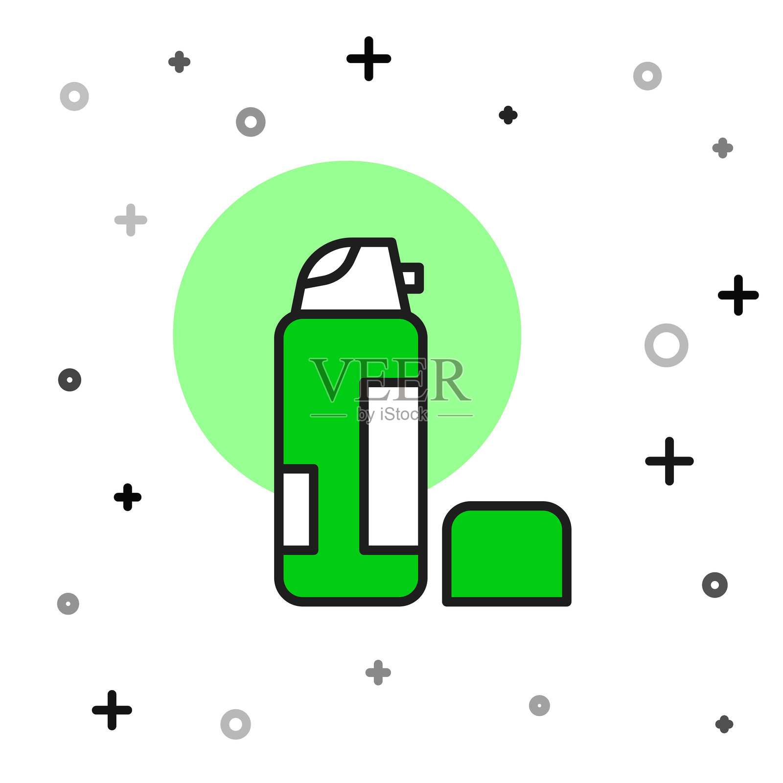 填充轮廓的剃须胶泡沫图标，背景为白色。剃须膏。矢量图。插画图片素材