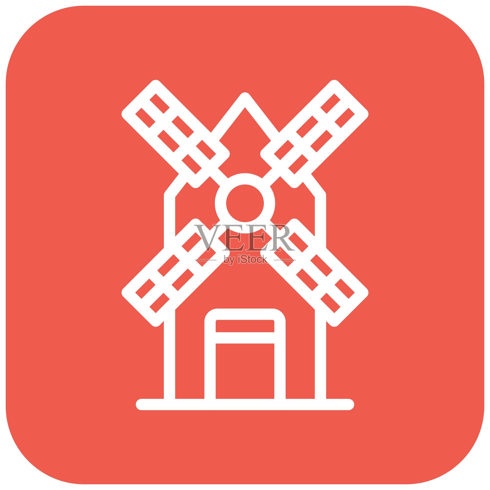 风车矢量图标设计插图插画图片素材