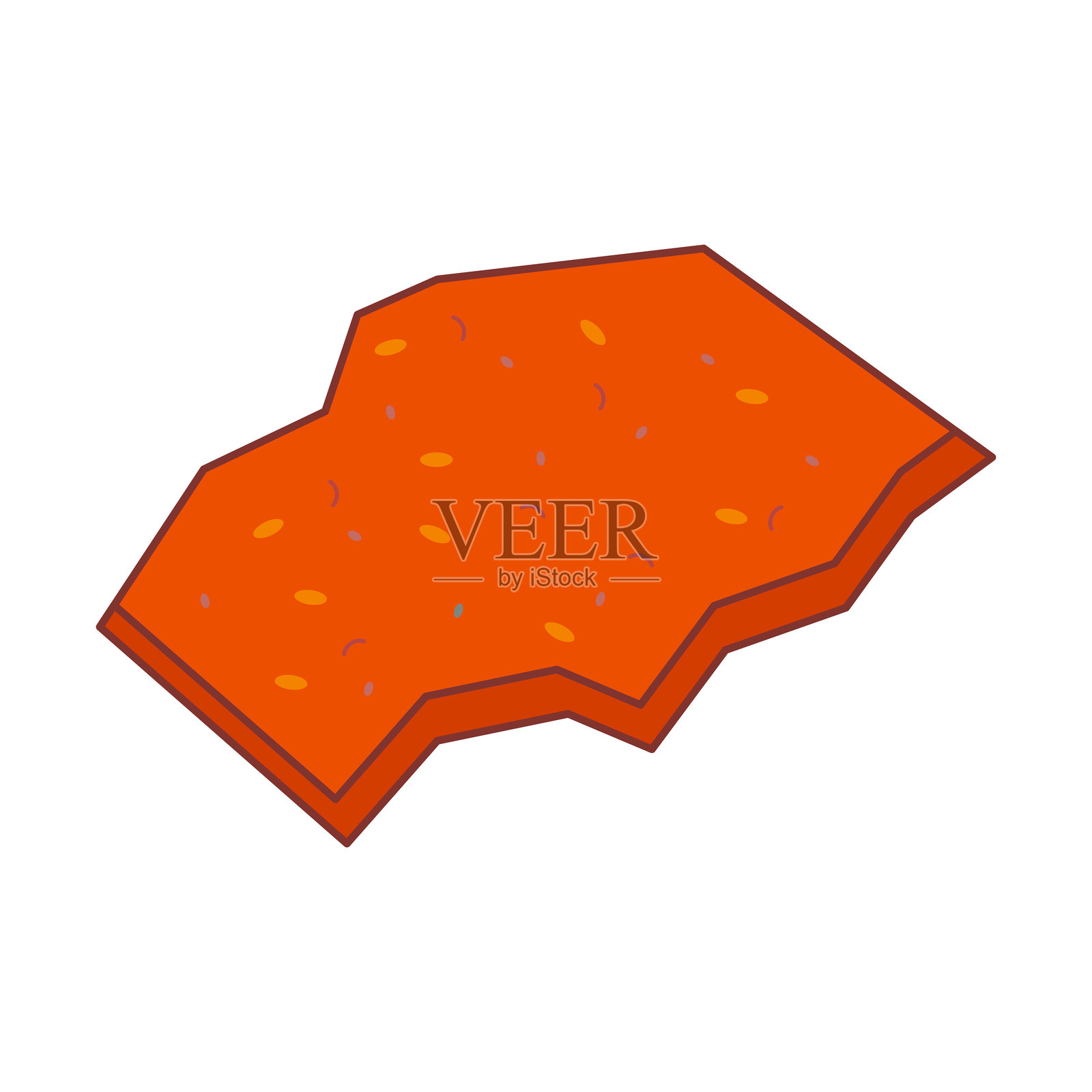 铝土矿岩石图标。矢量图。插画图片素材