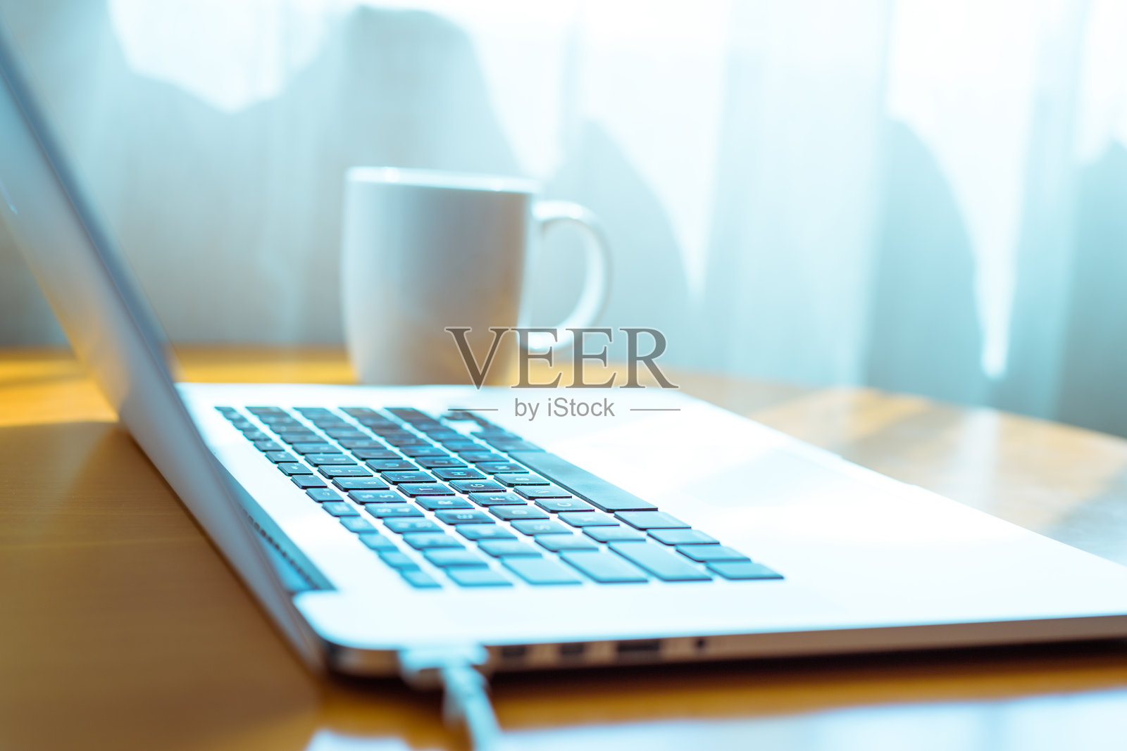 商务人士在笔记本电脑上工作照片摄影图片