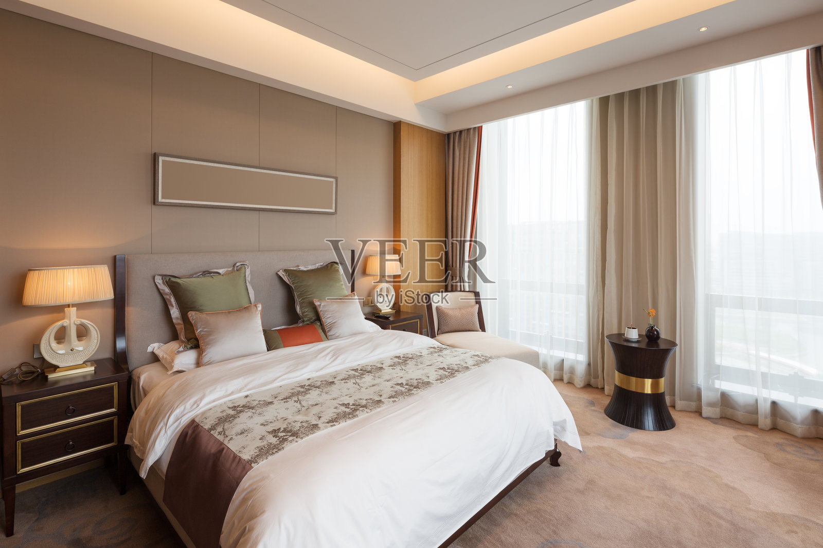 现代奢华卧室照片摄影图片