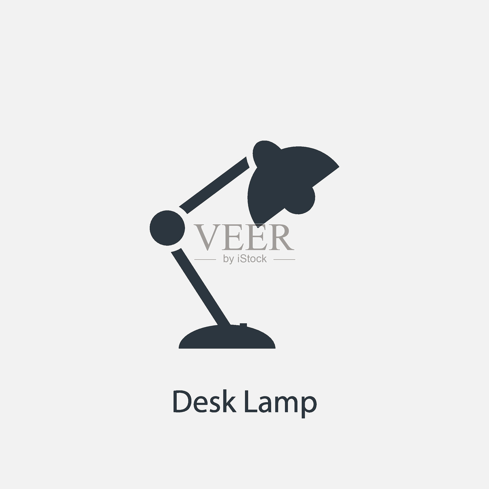 台灯图标。简单的电器设备矢量插图。插画图片素材