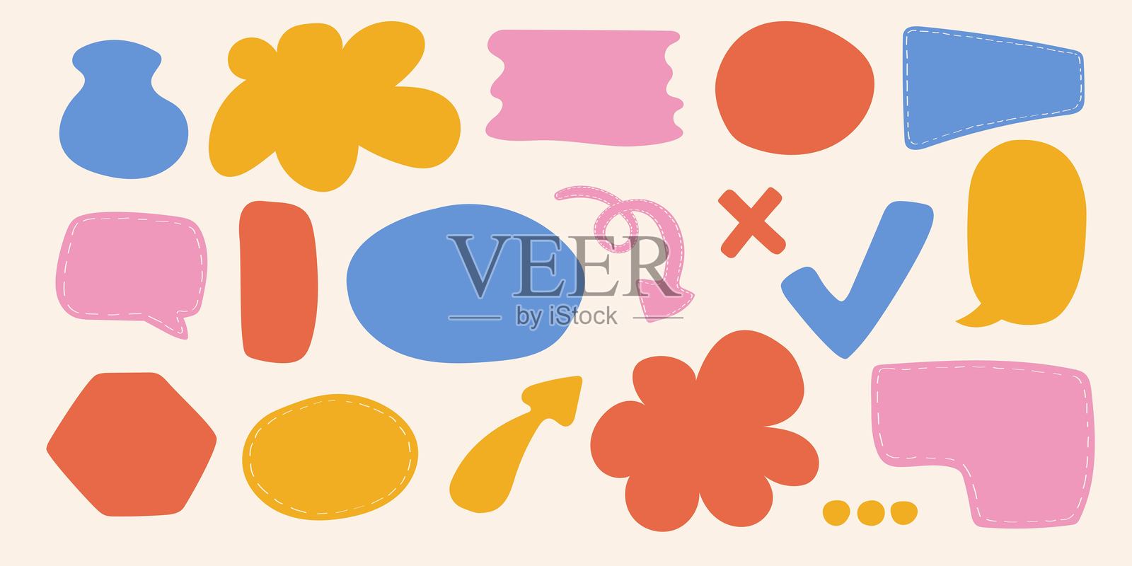 矢量有机形状。插画图片素材